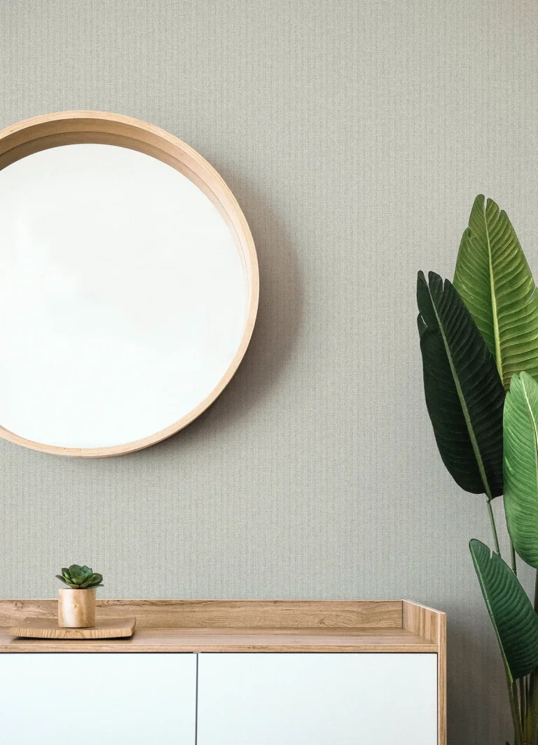 Lawndale Textured Pinstripe Wallpaper - Taupe — Ảnh 6