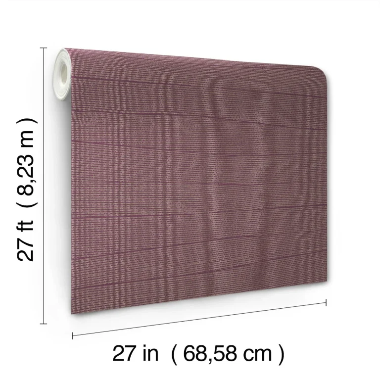 Natural Grid Wallpaper - Mulberry — Image 8