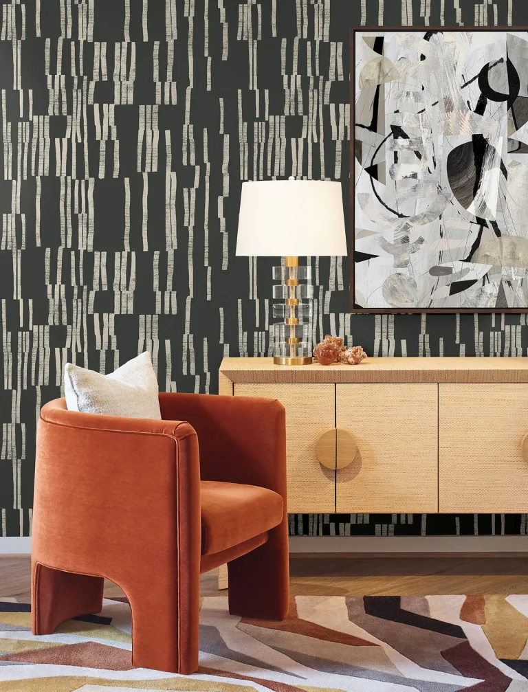 Nikki Chu Koso Peel and Stick Wallpaper - Black & Taupe — Ảnh 5