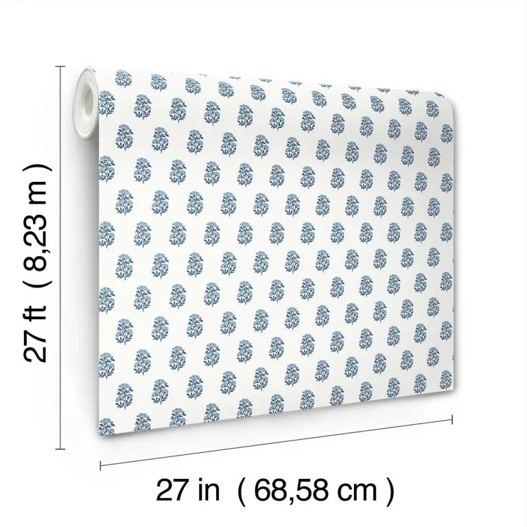 Sylvie Floral Wallpaper - Blue — Ảnh 2