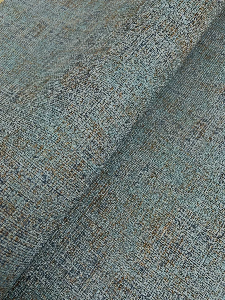 Alma Faux Weave Wallpaper - Blue — Ảnh 4