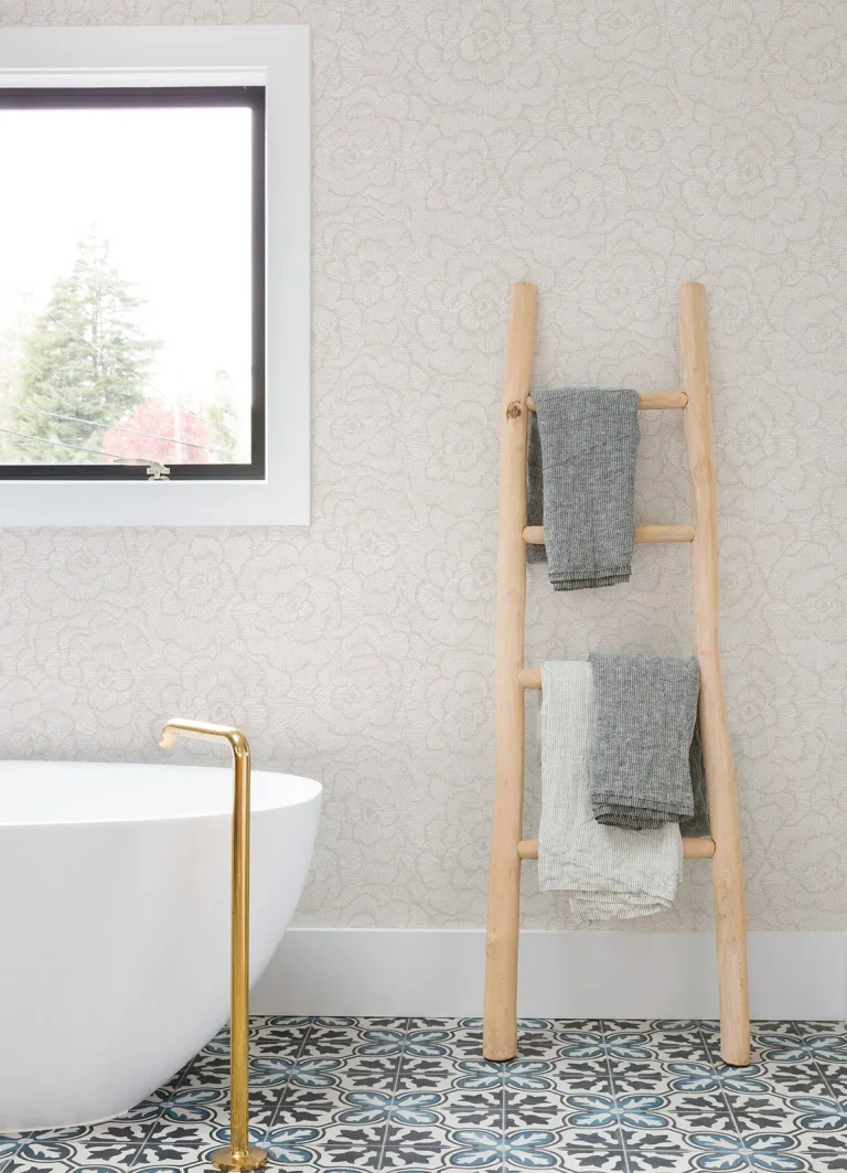 Periwinkle Textured Floral Wallpaper - Pink — Ảnh 4