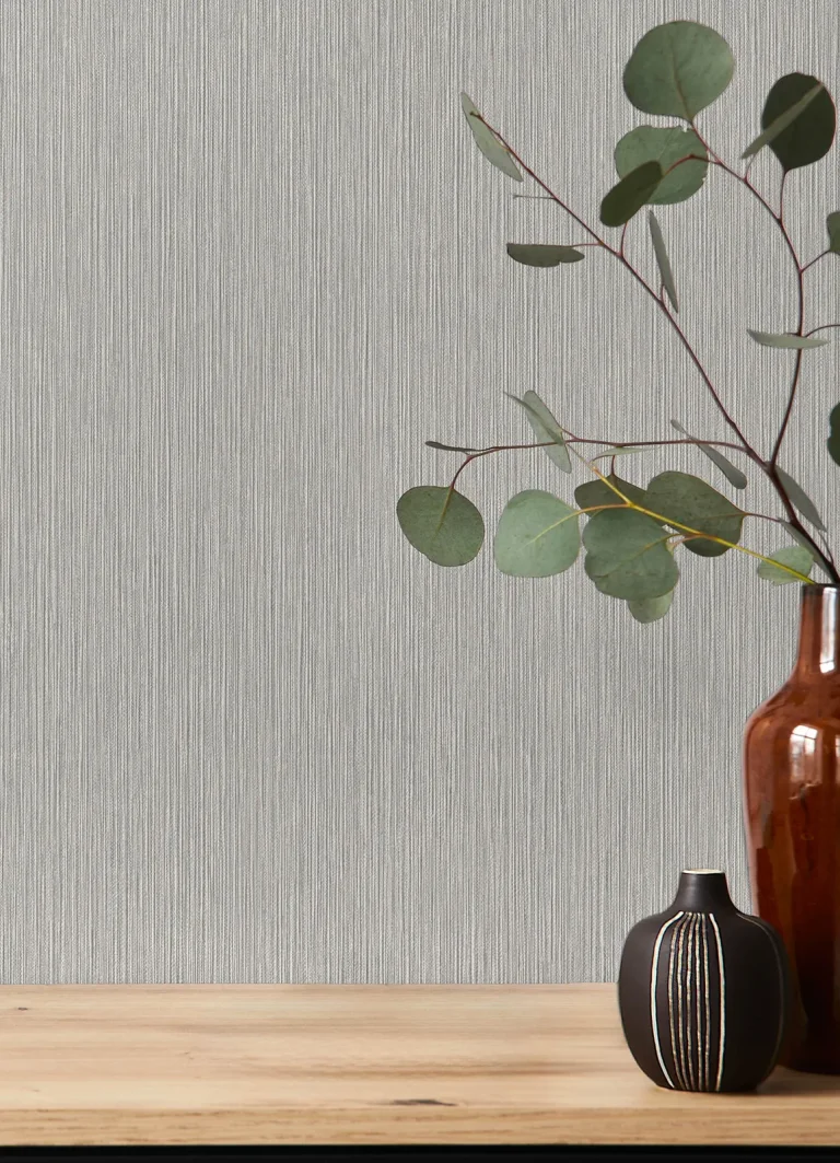 Oren Shimmering Striations Wallpaper - Grey — Image 5