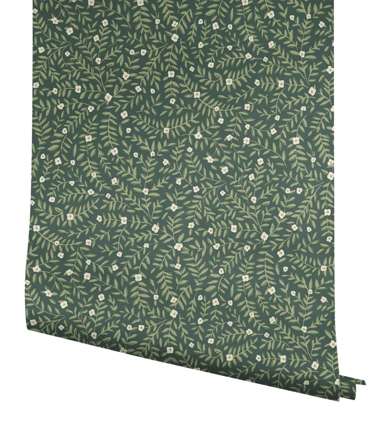 Rifle Paper Co. Elodie Petite Floral Peel and Stick Wallpaper - Evergreen — Image 5