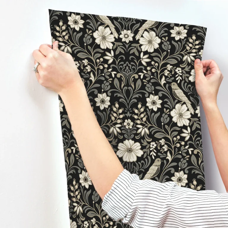 Magnolia Home Colette Wallpaper - Black — Ảnh 3