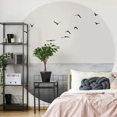 Open Sea Scape - Wall Mural 5555 - Round - 144cm diameter