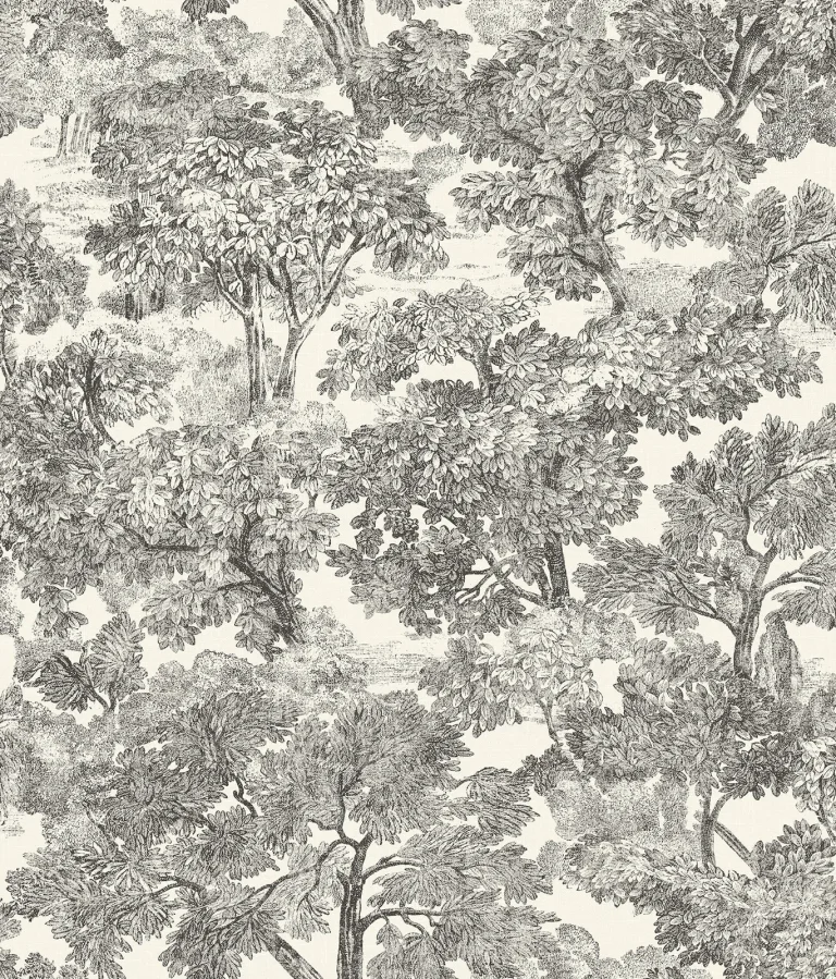 Chesapeake Spinney Toile Wallpaper - Black — Ảnh 6
