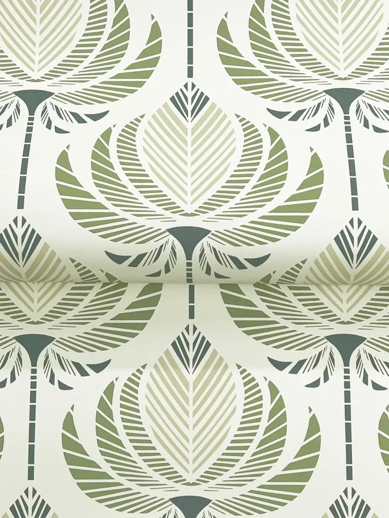 Ferrenby Floral Fan Wallpaper - Green — Ảnh 6