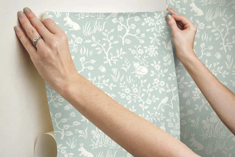 Magnolia Home Fox & Hare Peel and Stick Wallpaper - Mineral Green — Ảnh 3