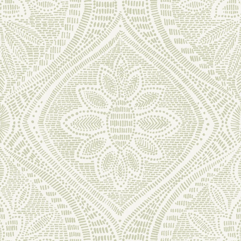 Scout Floral Ogee Wallpaper - Moss — Image 4
