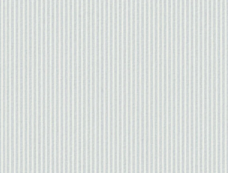 Ronald Redding Ticking Stripe Faux Linen Wallpaper - Blue — Ảnh 3