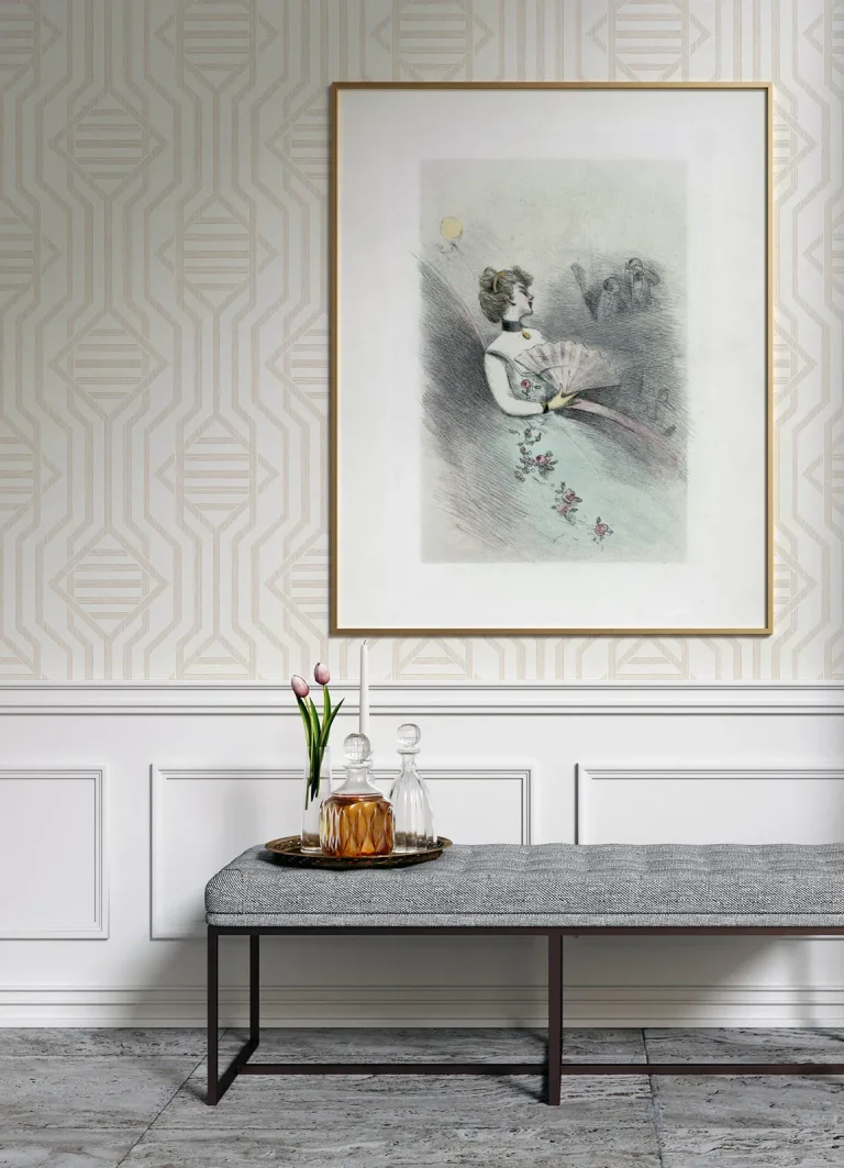 Essex Geometric Wallpaper - Wheat — Ảnh 3