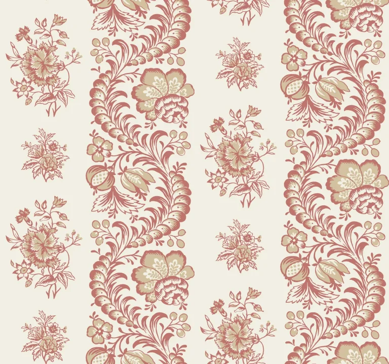 Beaumont Floral Stripe Wallpaper - Ruby — Ảnh 5