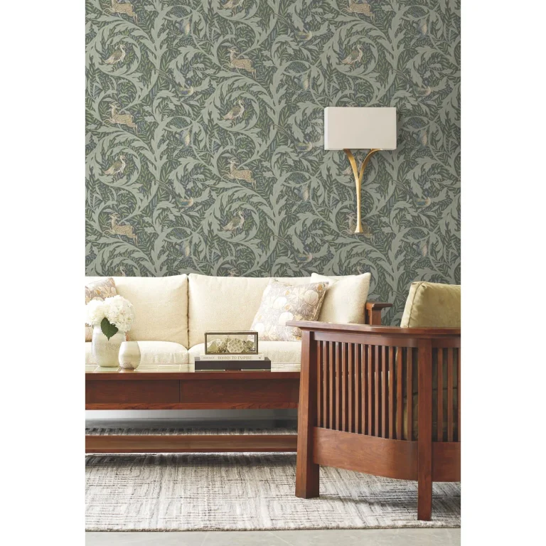 Ronald Redding Woodland Tapestry Wallpaper - Sage — Ảnh 5