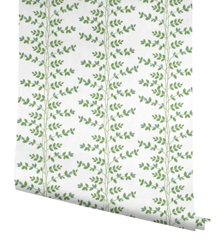 Rifle Paper Co. Climbing Vine Wallpaper - White & Blue — Ảnh 4
