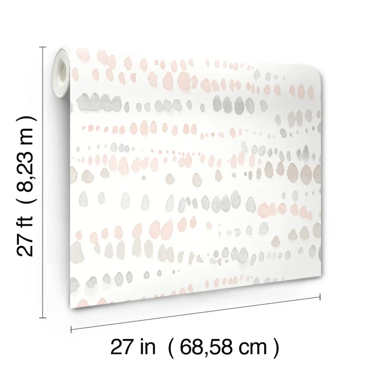 Dewdrops Wallpaper - Pink/Grey — Image 8