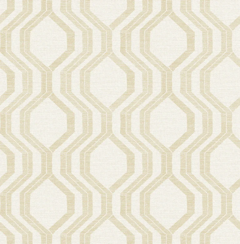 Burton Modern Ogee Wallpaper - Gold — Ảnh 3