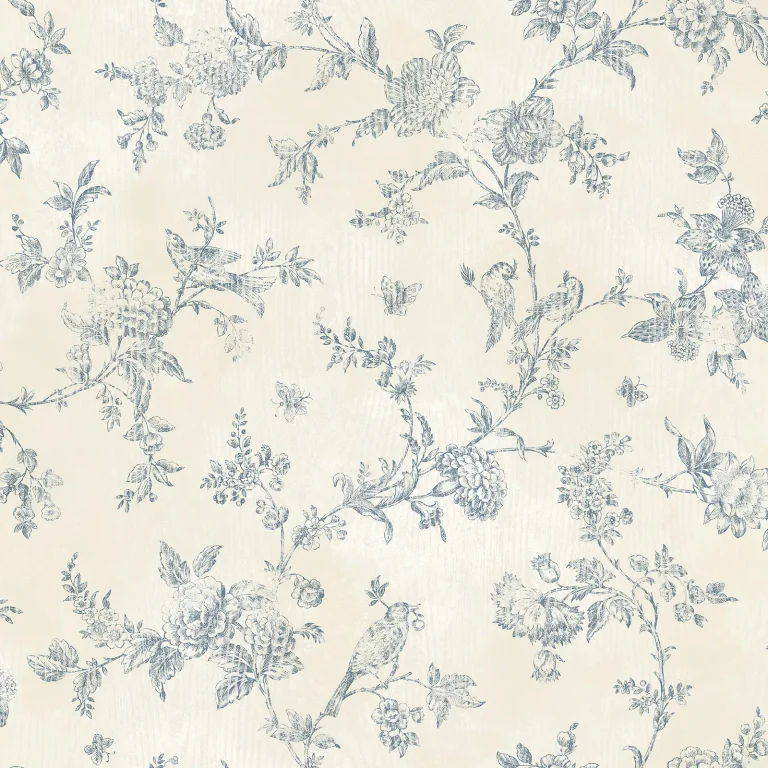 Chesapeake French Nightingale Trail Wallpaper - Blue — Ảnh 3