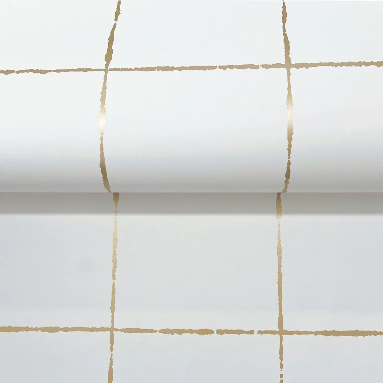 La Vitre Plaid Wallpaper - Gold — Ảnh 3