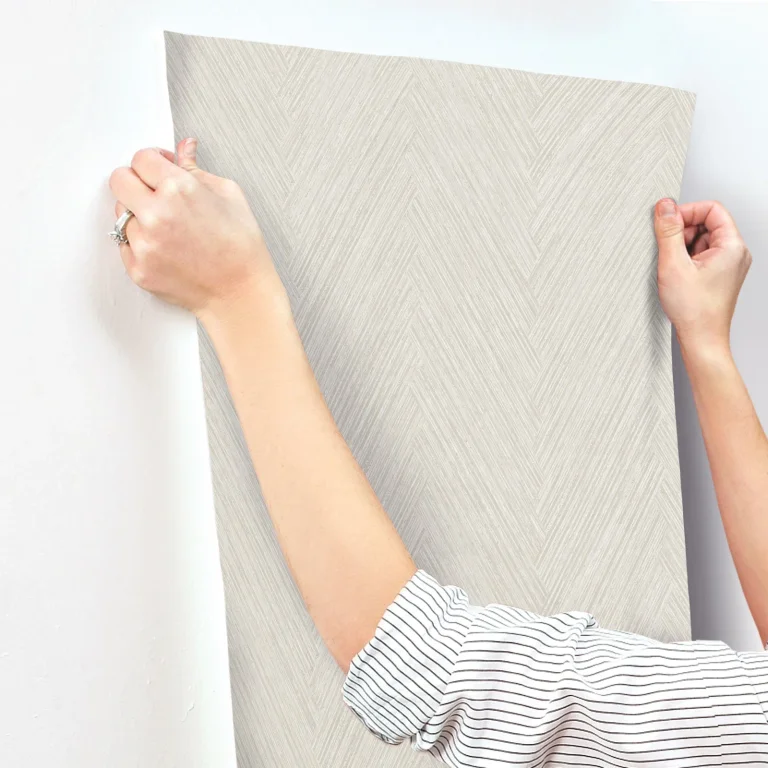Thatched Chevron Wallpaper - Light Neutral — Ảnh 5