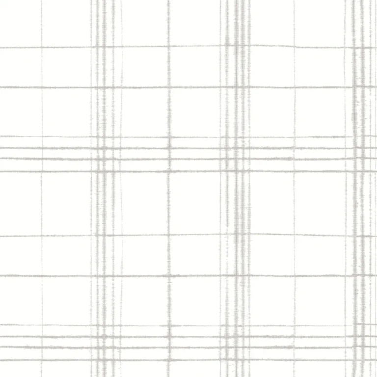 Farmhouse Plaid Wallpaper - Linen/White — Ảnh 2