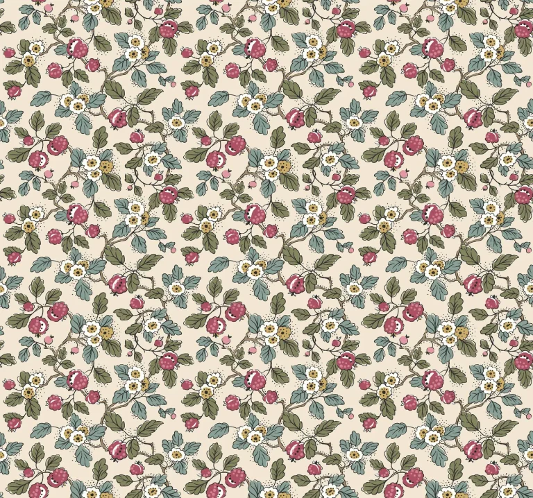 Framboise Berry Vines Wallpaper - Merlot — Ảnh 4