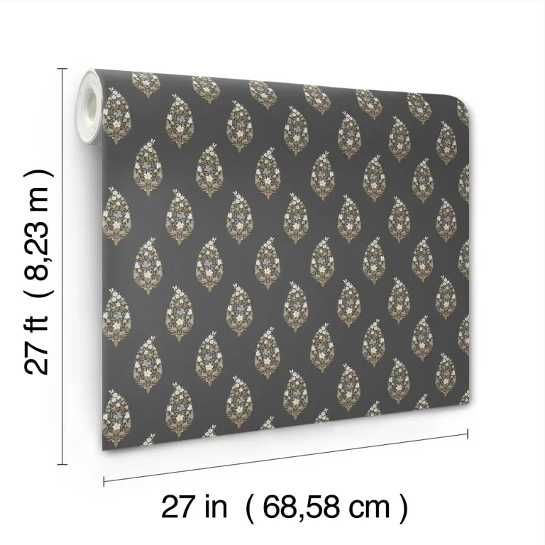 Rifle Paper Co. Paisley Wallpaper - Black — Ảnh 7