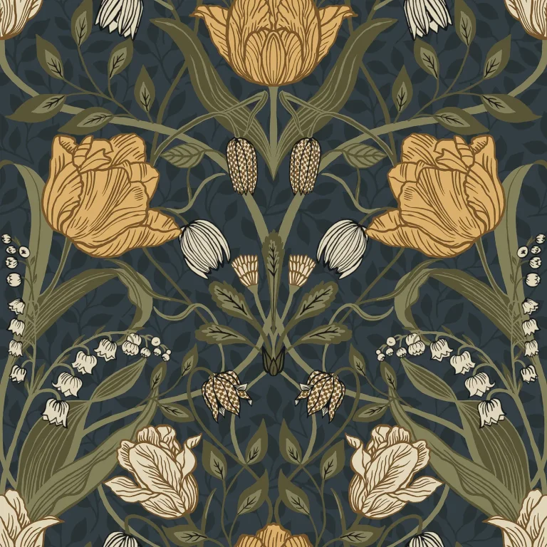 Filippa Wallpaper - Navy — Image 2