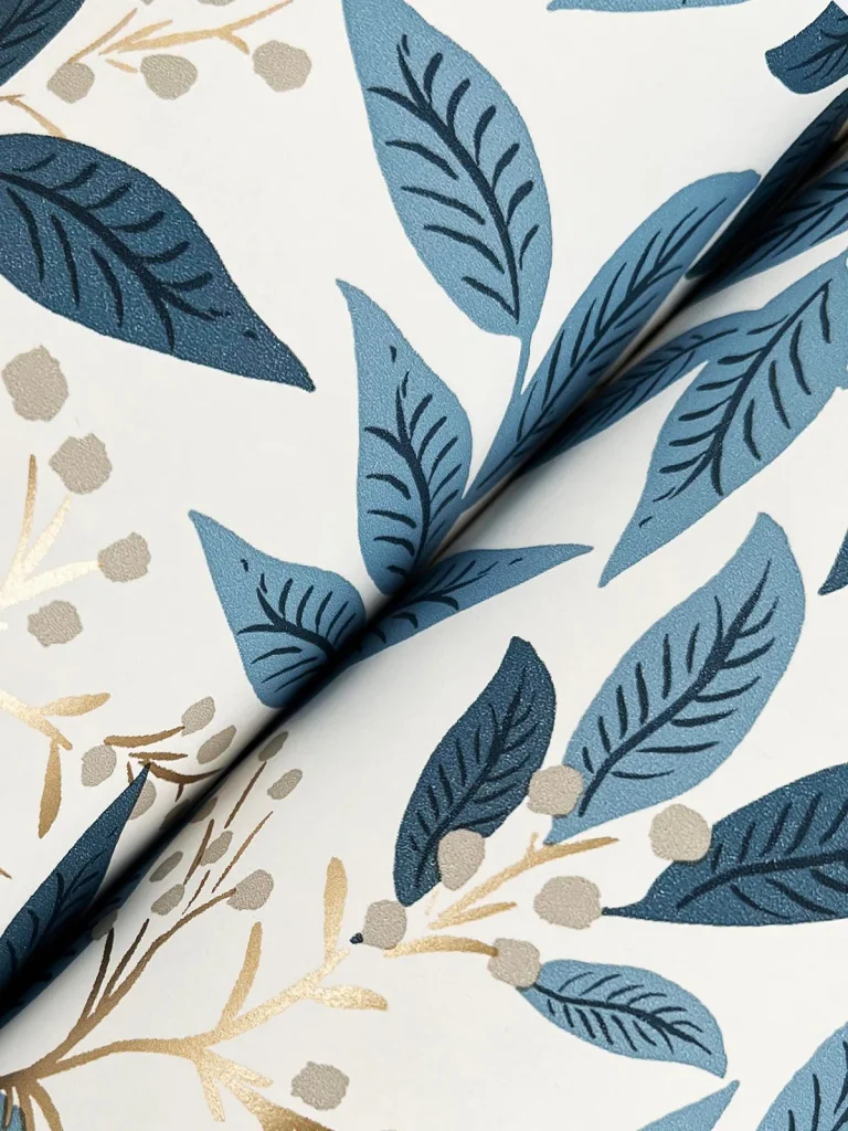 Rifle Paper Co. Willowberry Wallpaper - Blue & White — Ảnh 6