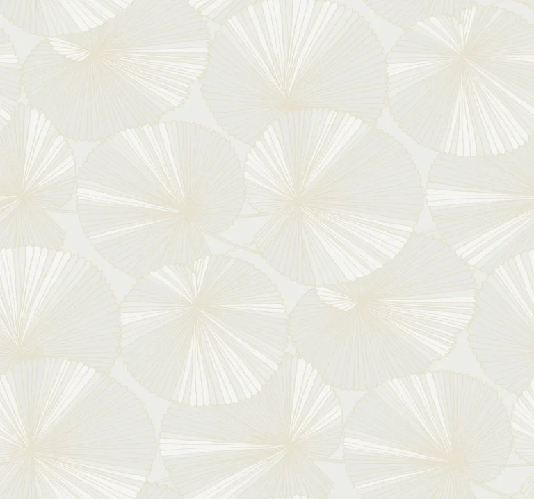 Candice Olson Layered Lily Pads Wallpaper - White — Ảnh 3
