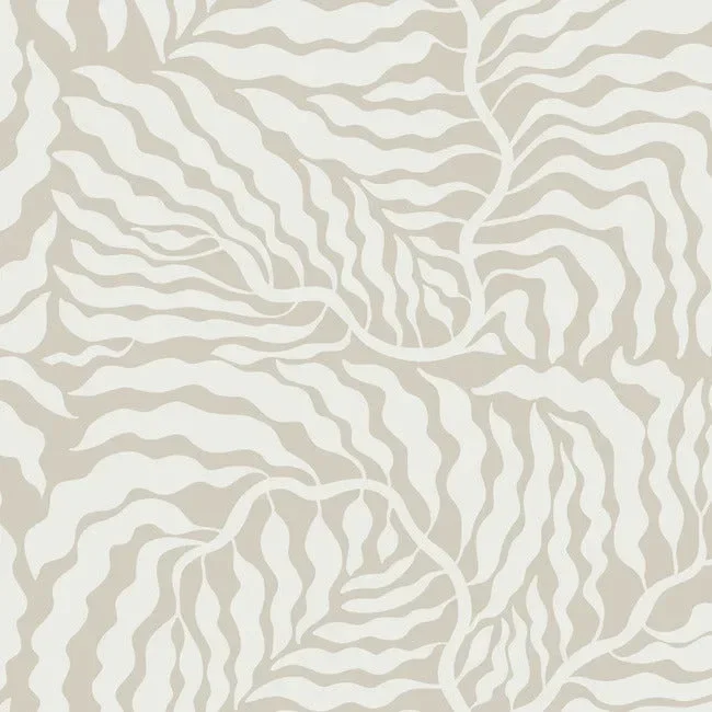 Fern Fronds Wallpaper - Taupe/White — Ảnh 5