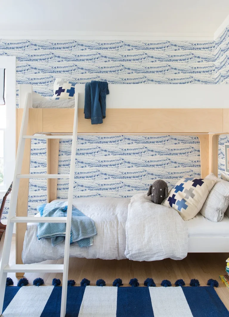 Chesapeake Rannell Abstract Scallop Wallpaper - Navy — Ảnh 3