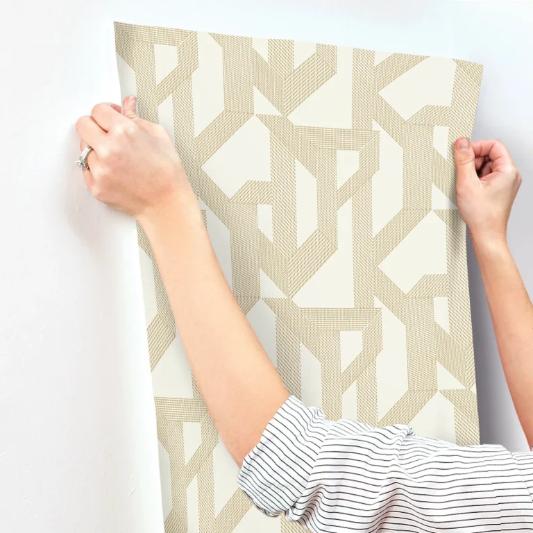 Franz Geometric Wallpaper - Gold — Ảnh 4