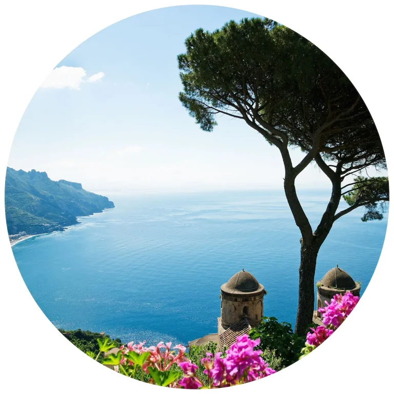 Glance on the Amalfi Coast - Wall Mural 5540 - Round - 144cm diameter — Ảnh 2
