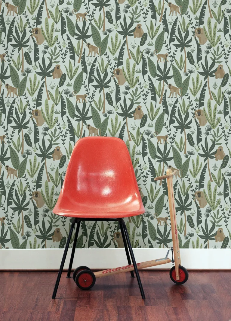 Chesapeake Kiki Monkeys Wallpaper - Green — Ảnh 3