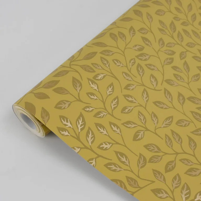 Posey Vines Wallpaper - Mustard — Image 4