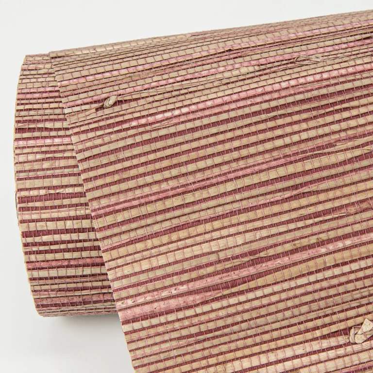 Shuang Handmade Grasscloth Wallpaper - Raspberry — Ảnh 4
