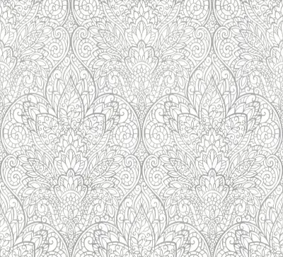 Candice Olson Paradise Wallpaper - Bright White/Silver