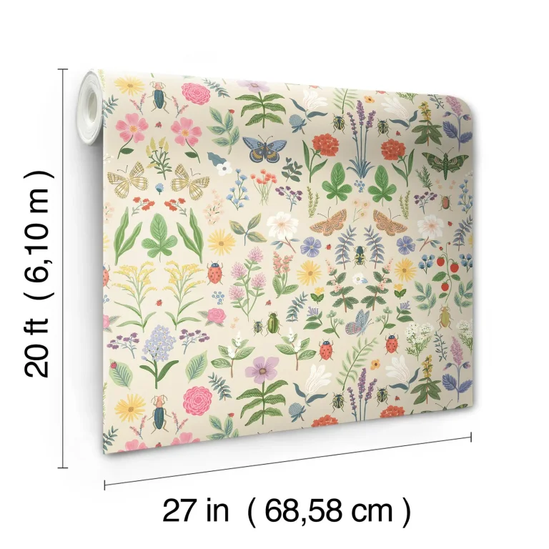 Rifle Paper Co. Curio Peel and Stick Wallpaper - Cream — Ảnh 6