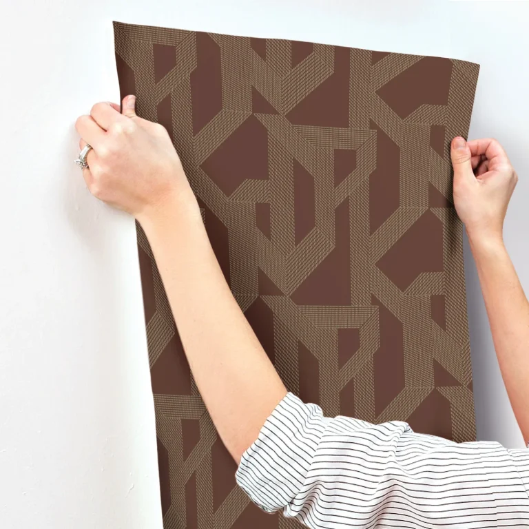 Franz Geometric Wallpaper - Maroon — Ảnh 7