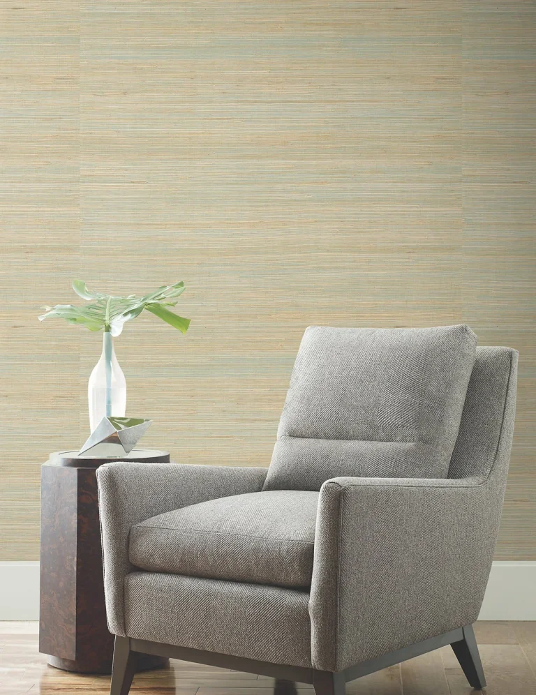 Ronald Redding Horizontal Jute Wallpaper - Seaglass — Image 4