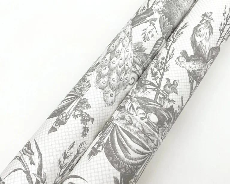 Avian Fountain Toile Wallpaper - Grey — Ảnh 6