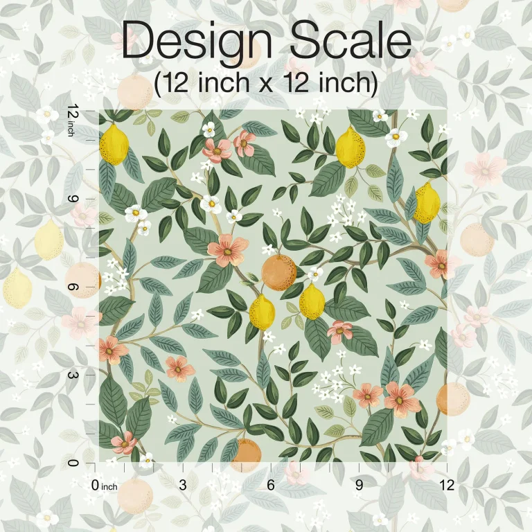 Rifle Paper Co. Citrus Grove Peel and Stick Wallpaper - Mint — Ảnh 2