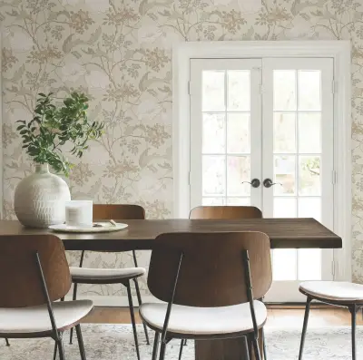 Magnolia Home Gwendolyn Wallpaper - Neutral/Coral