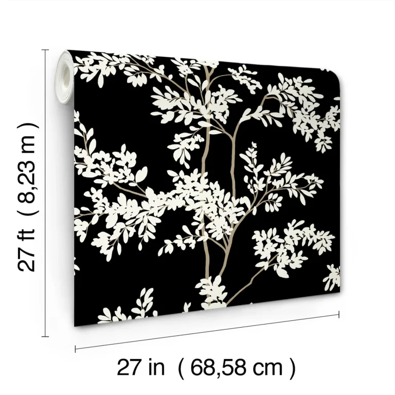 Lunaria Silhouette Wallpaper - Black/White — Ảnh 7