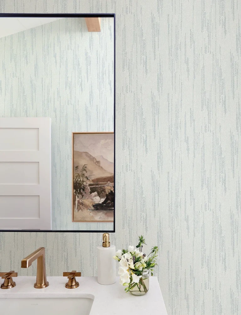 Baris Stipple Stripe Wallpaper - Aqua — Ảnh 3