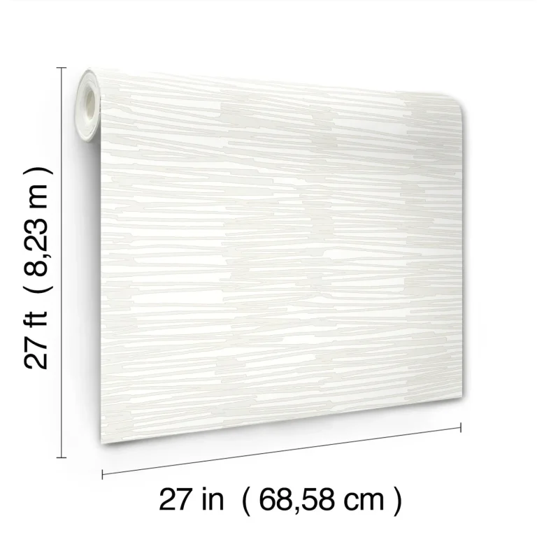 Water Reed Thatch Wallpaper - Ivory/Glint — Ảnh 9