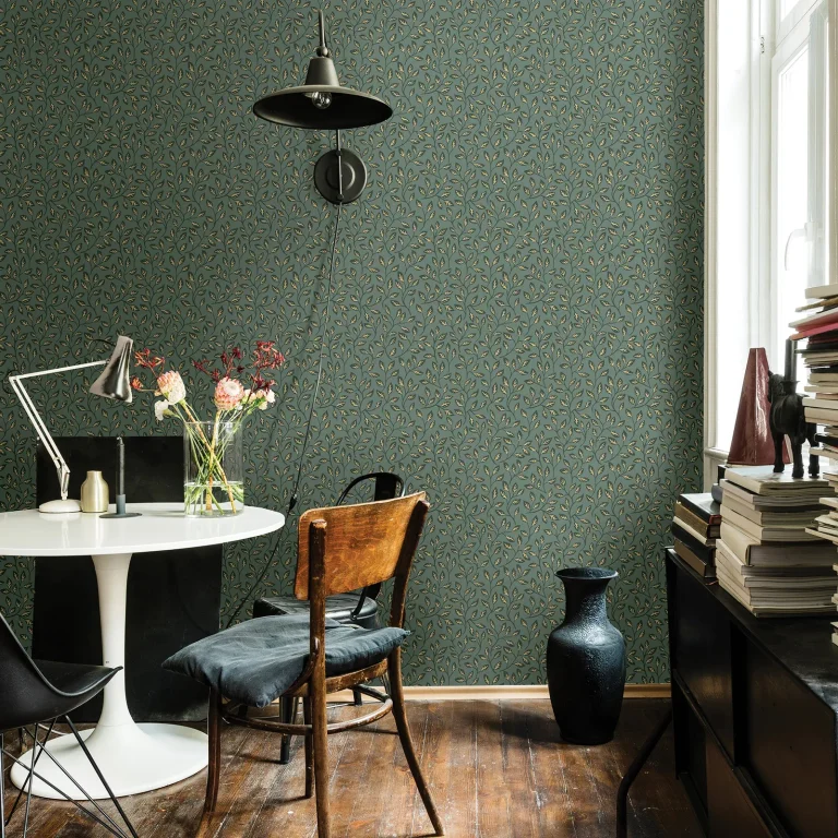 Posey Vines Wallpaper - Green — Image 5