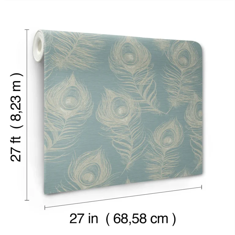 Candice Olson Regal Peacock Wallpaper - Dark Teal — Ảnh 3