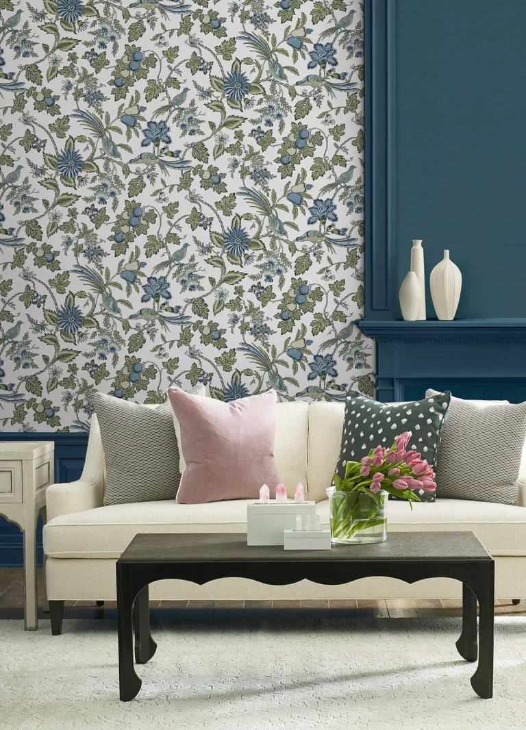 Parterre Jacobean Wallpaper - Blue — Ảnh 2